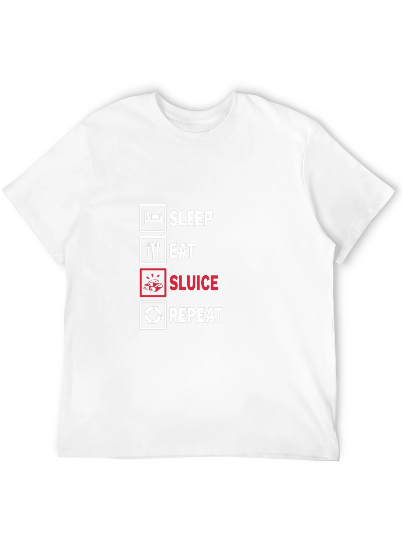 Sleep Eat Sluice Repeat Black T-Shirt