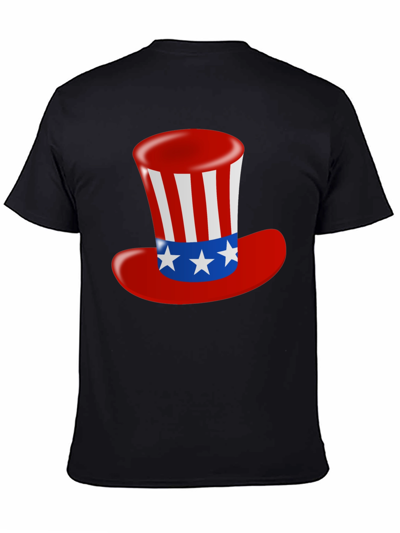 Patriotic Uncle Sam Hat Graphic T-Shirt