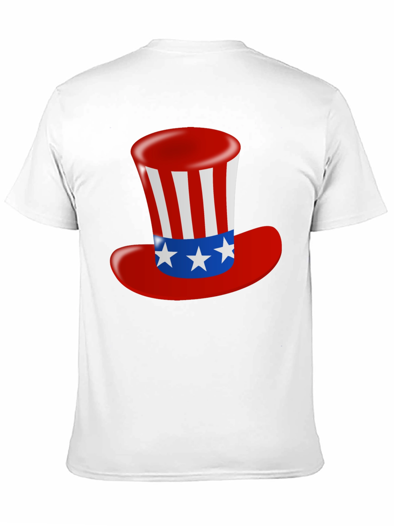 Patriotic Uncle Sam Hat Graphic T-Shirt