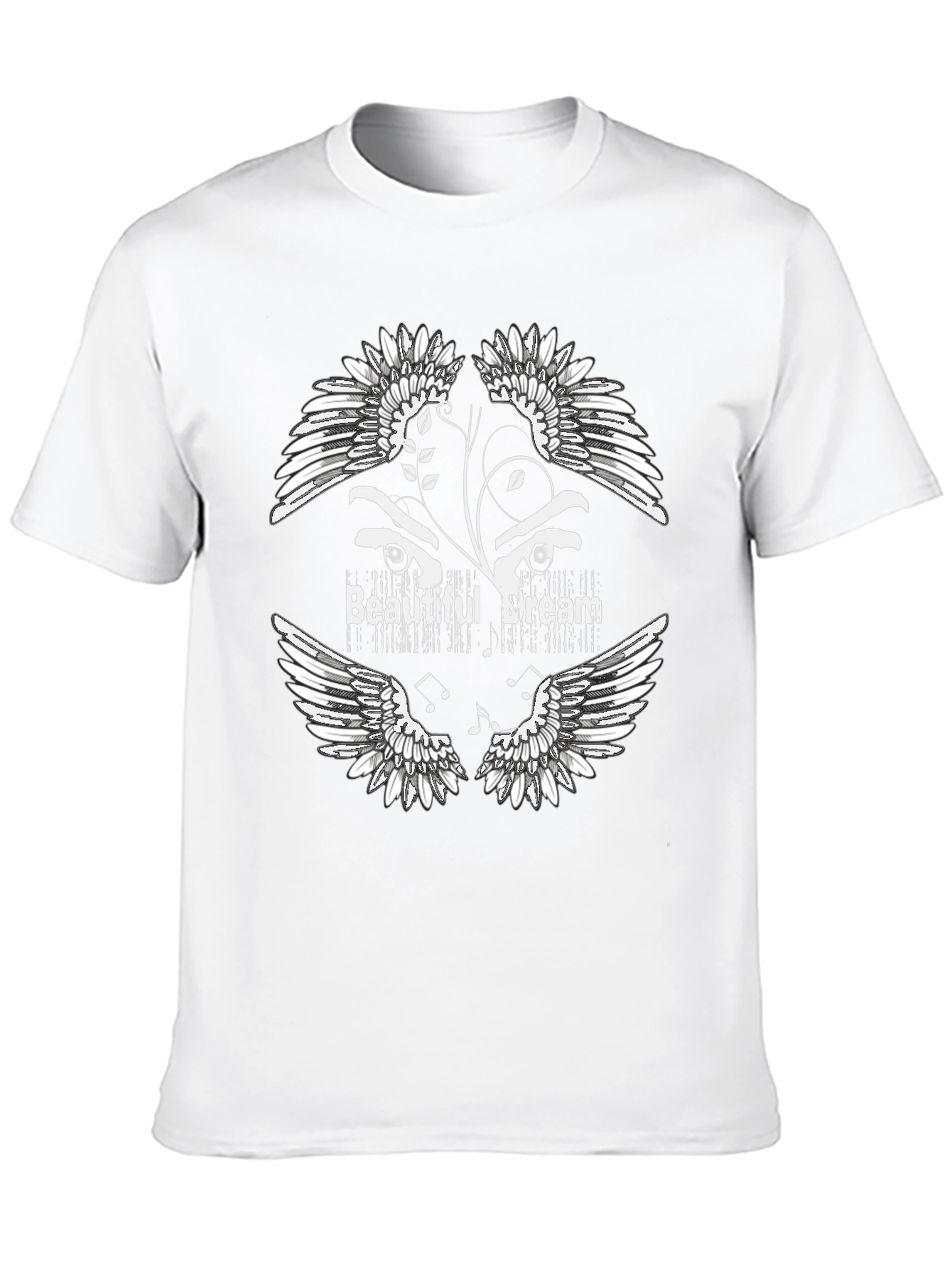 Beautiful Dream Graphic Print Black T-Shirt