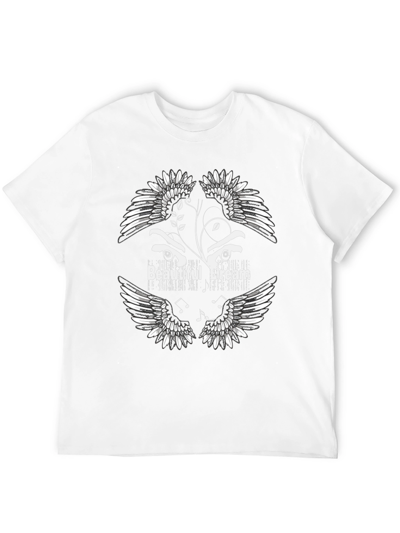 Beautiful Dream Graphic Print Black T-Shirt