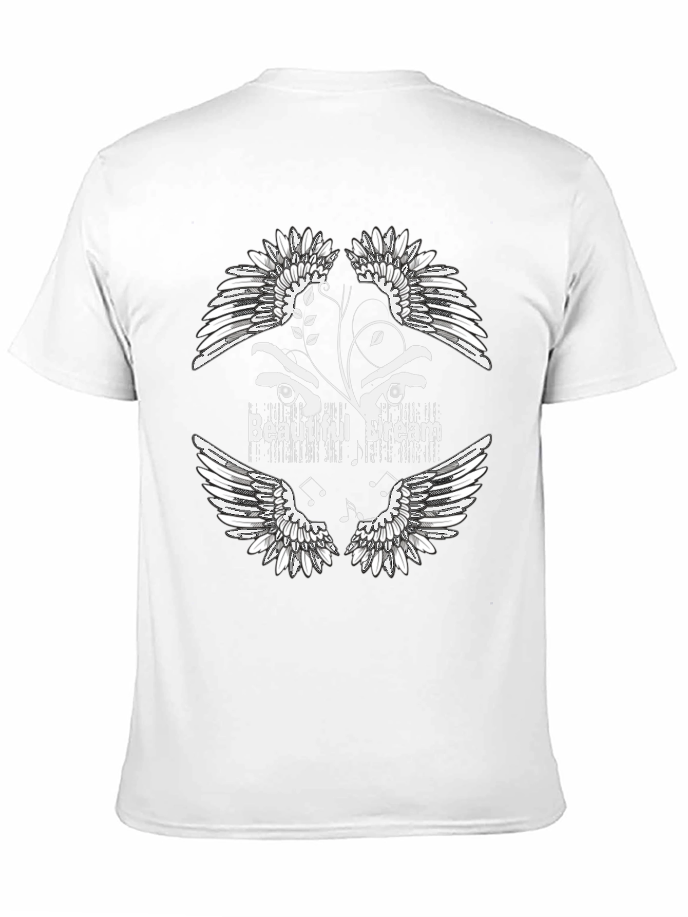 Beautiful Dream Graphic Print Black T-Shirt