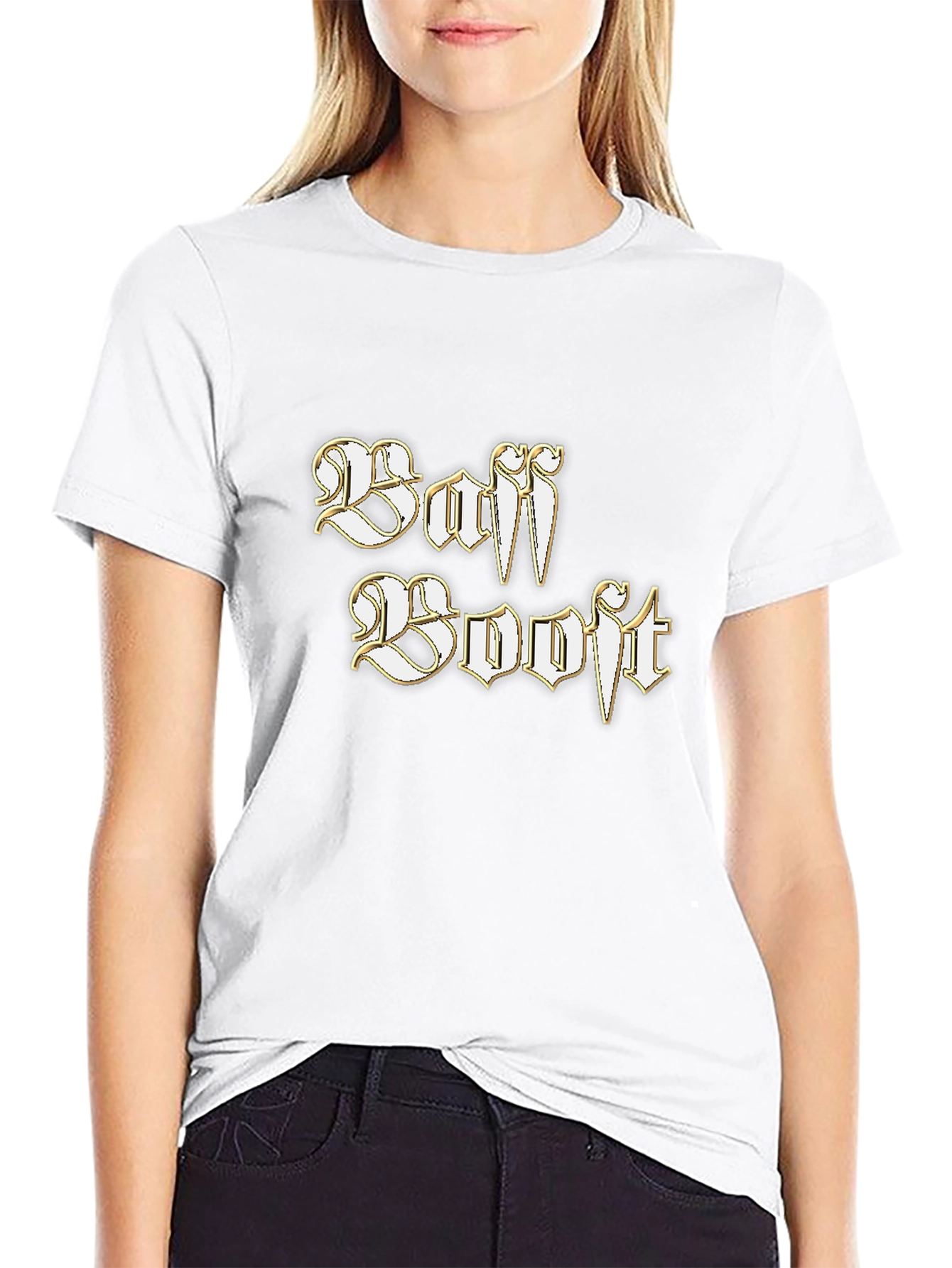 Baff Booft Graphic Tee - Stylish Black T-Shirt