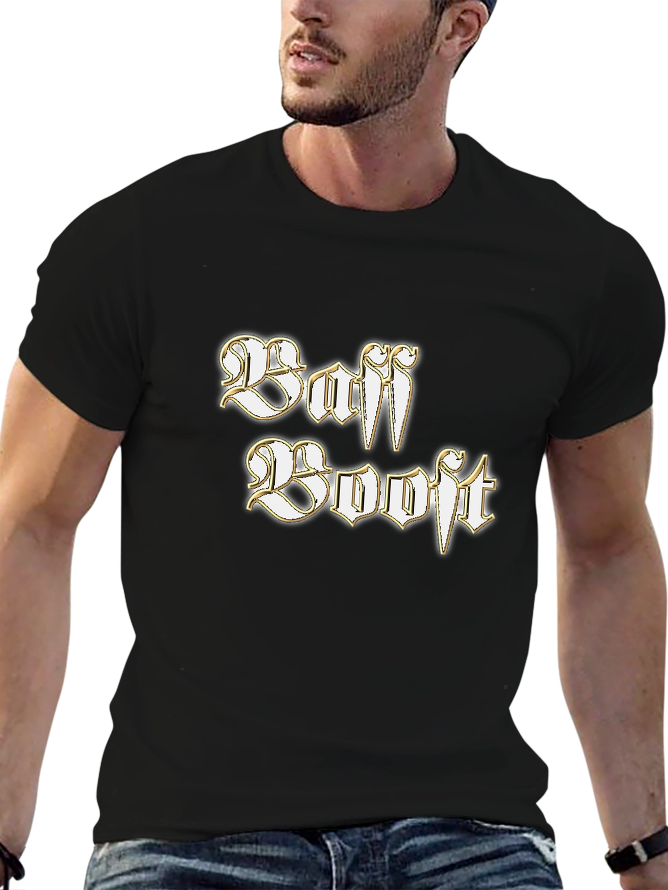 Baff Booft Graphic Tee - Stylish Black T-Shirt