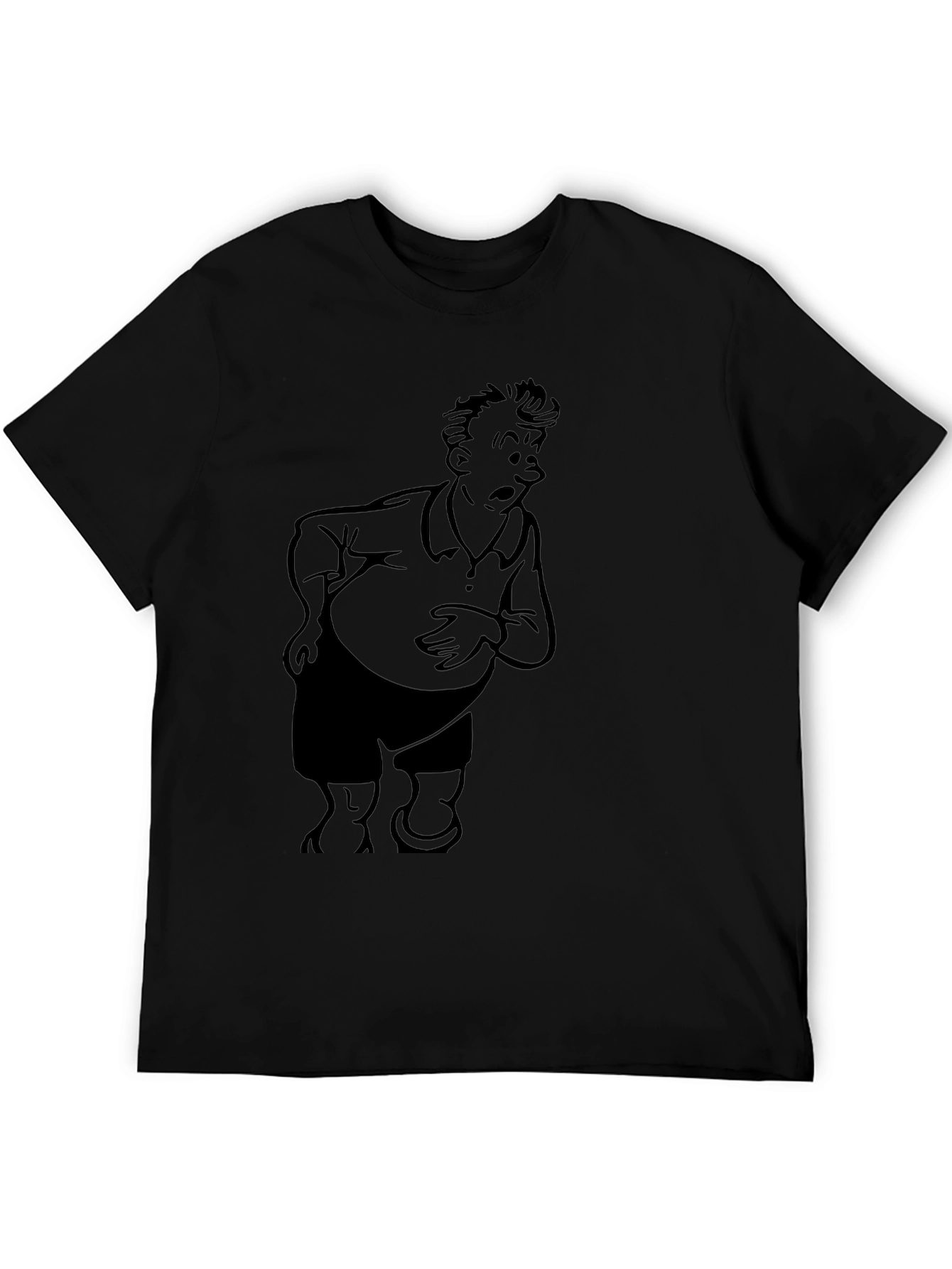 Cartoon Graphic Black T-Shirt