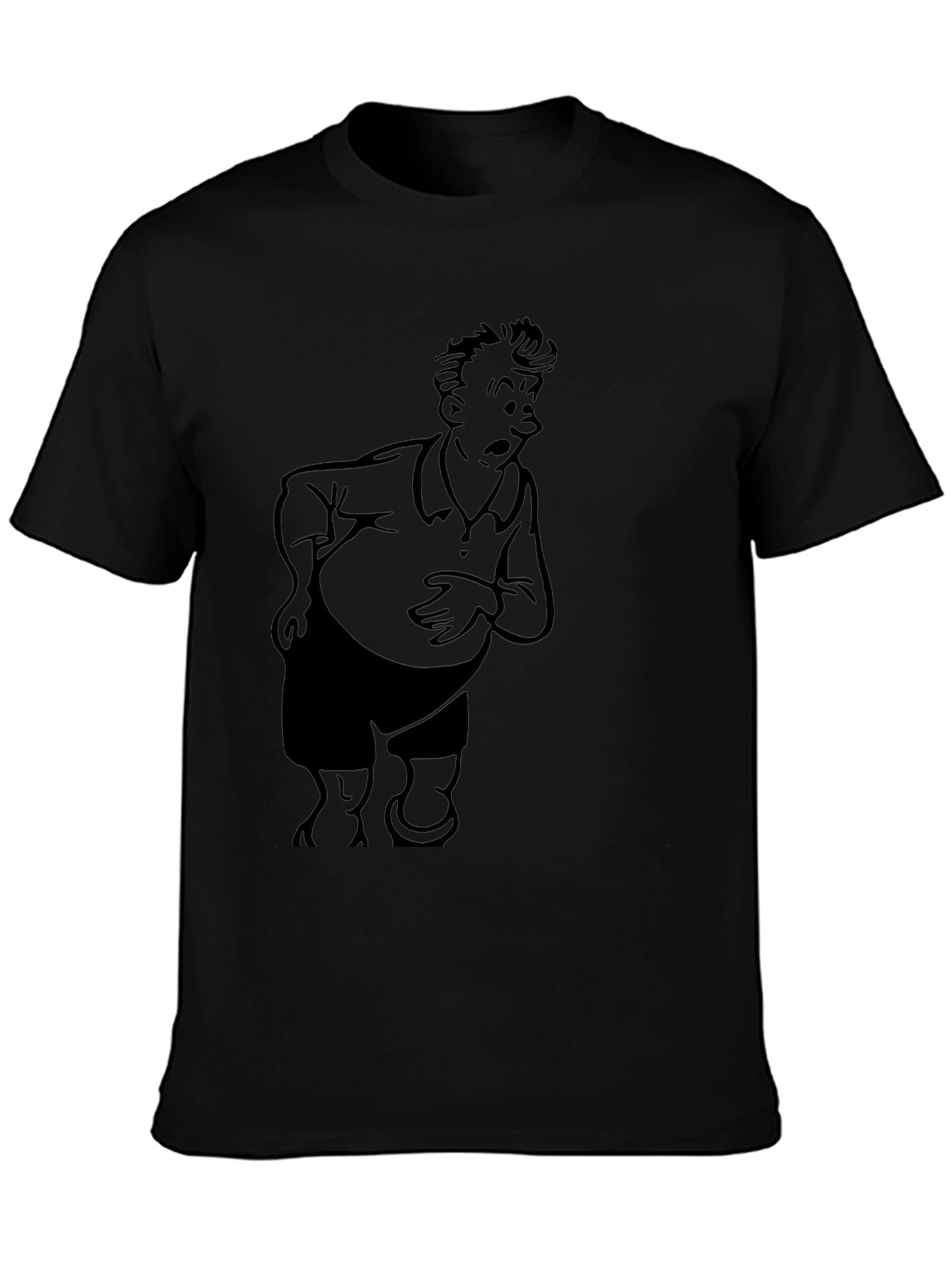 Cartoon Graphic Black T-Shirt