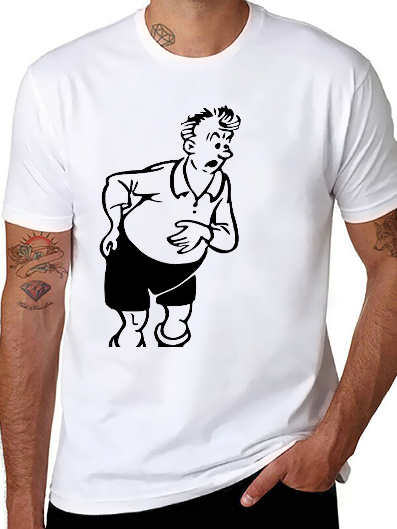 Cartoon Graphic Black T-Shirt