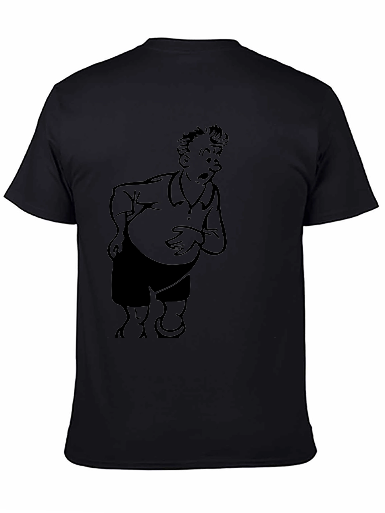 Cartoon Graphic Black T-Shirt