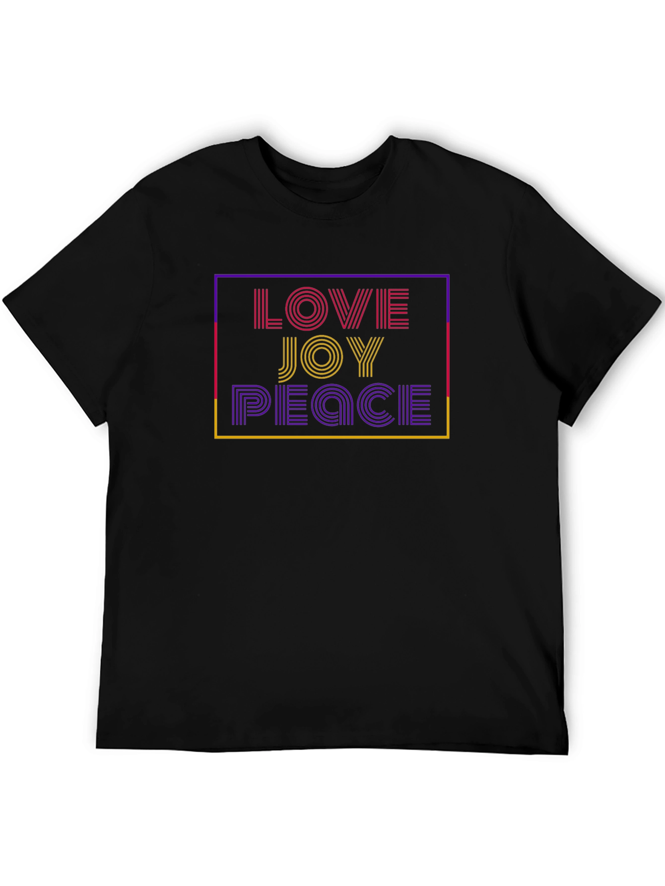 Love Joy Peace Graphic Tee - Black T-Shirt