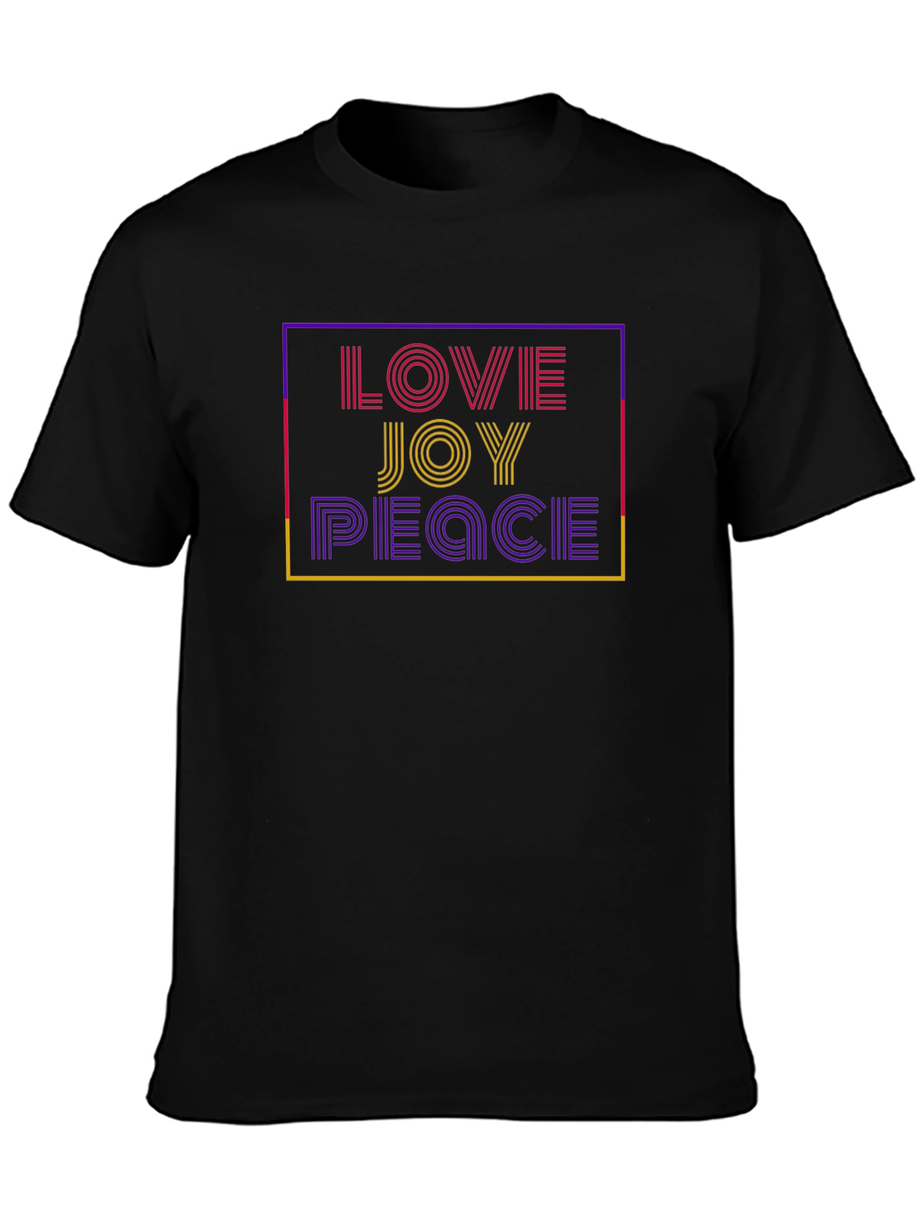 Love Joy Peace Graphic Tee - Black T-Shirt