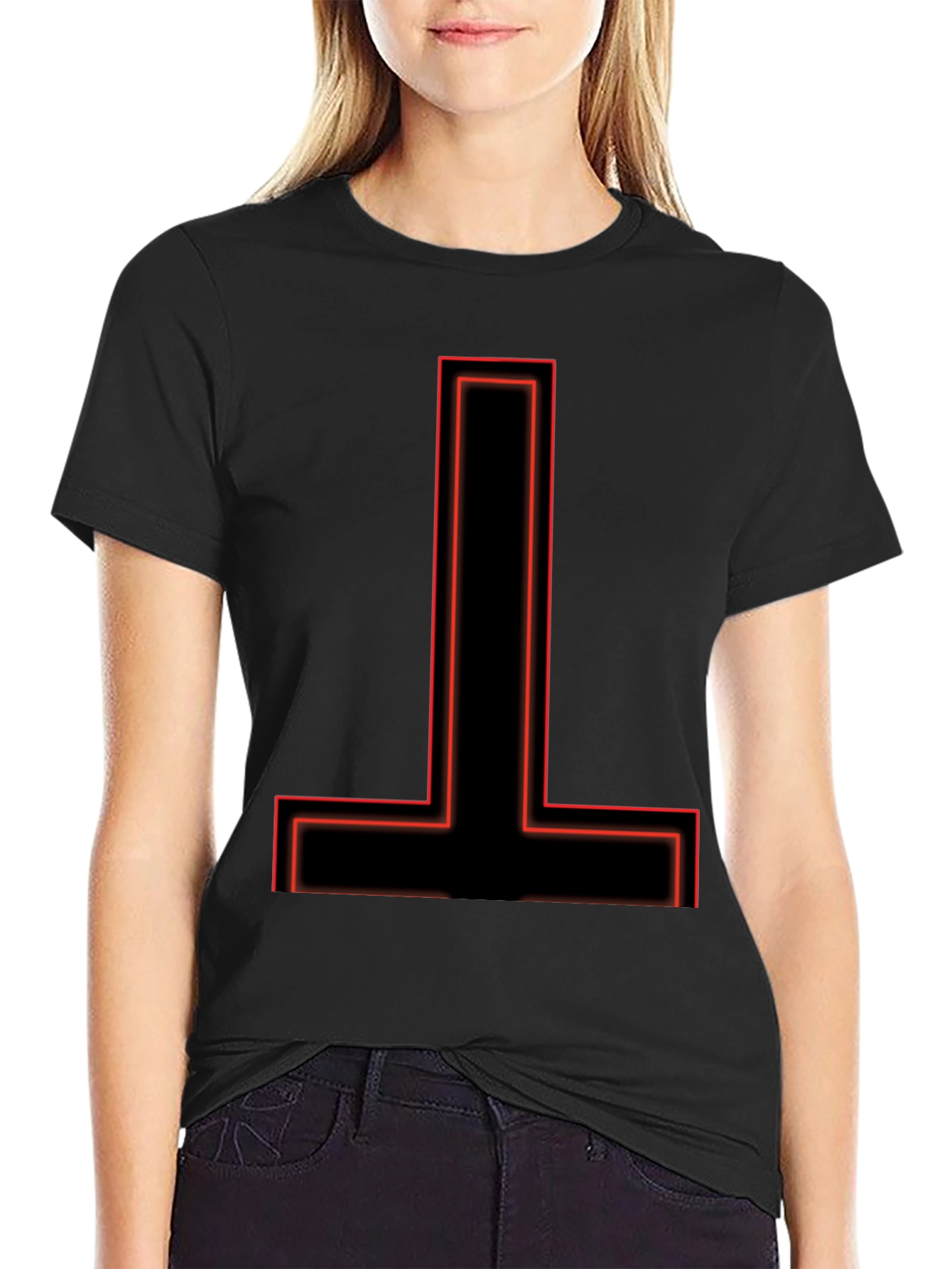 Inverted Cross Graphic Tee - Black