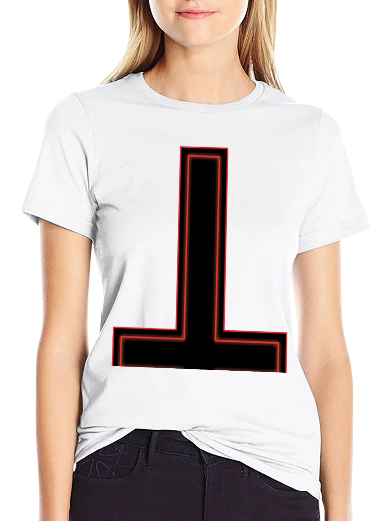 Inverted Cross Graphic Tee - Black