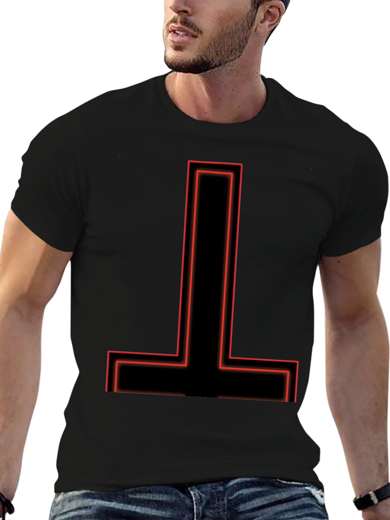 Inverted Cross Graphic Tee - Black