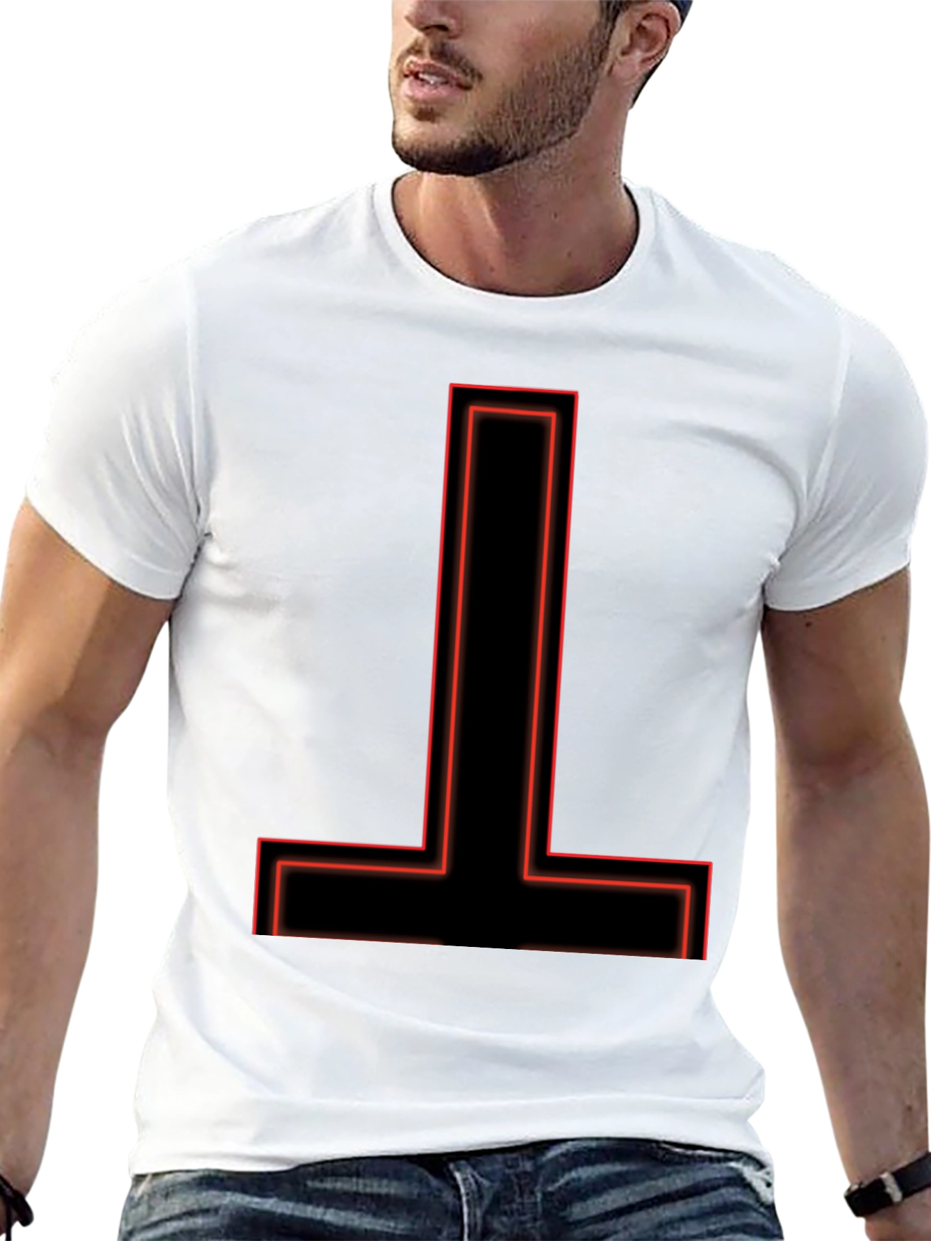 Inverted Cross Graphic Tee - Black