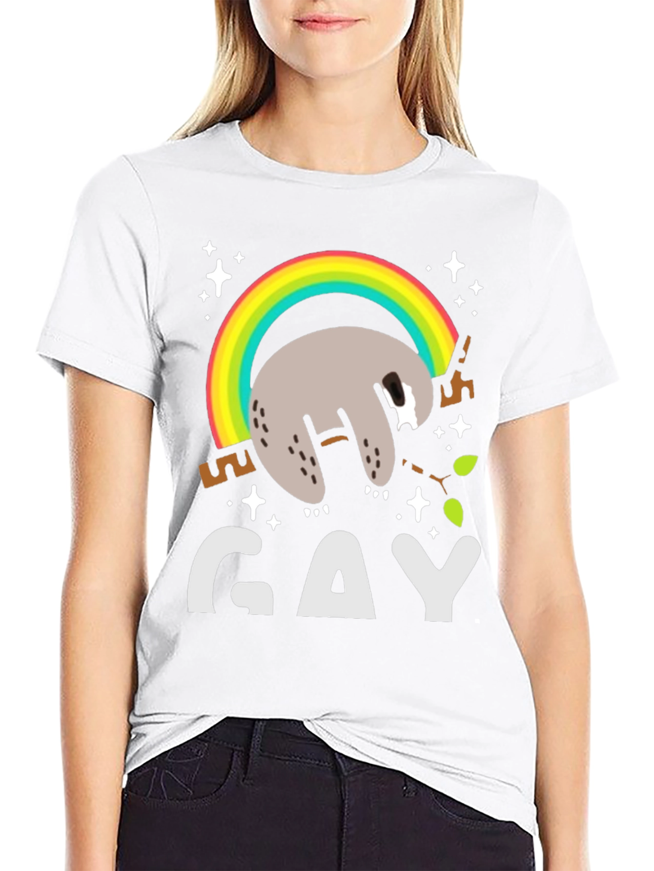 Sloth Rainbow Gay Pride T-Shirt