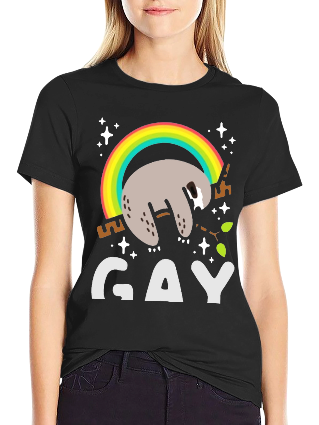 Sloth Rainbow Gay Pride T-Shirt