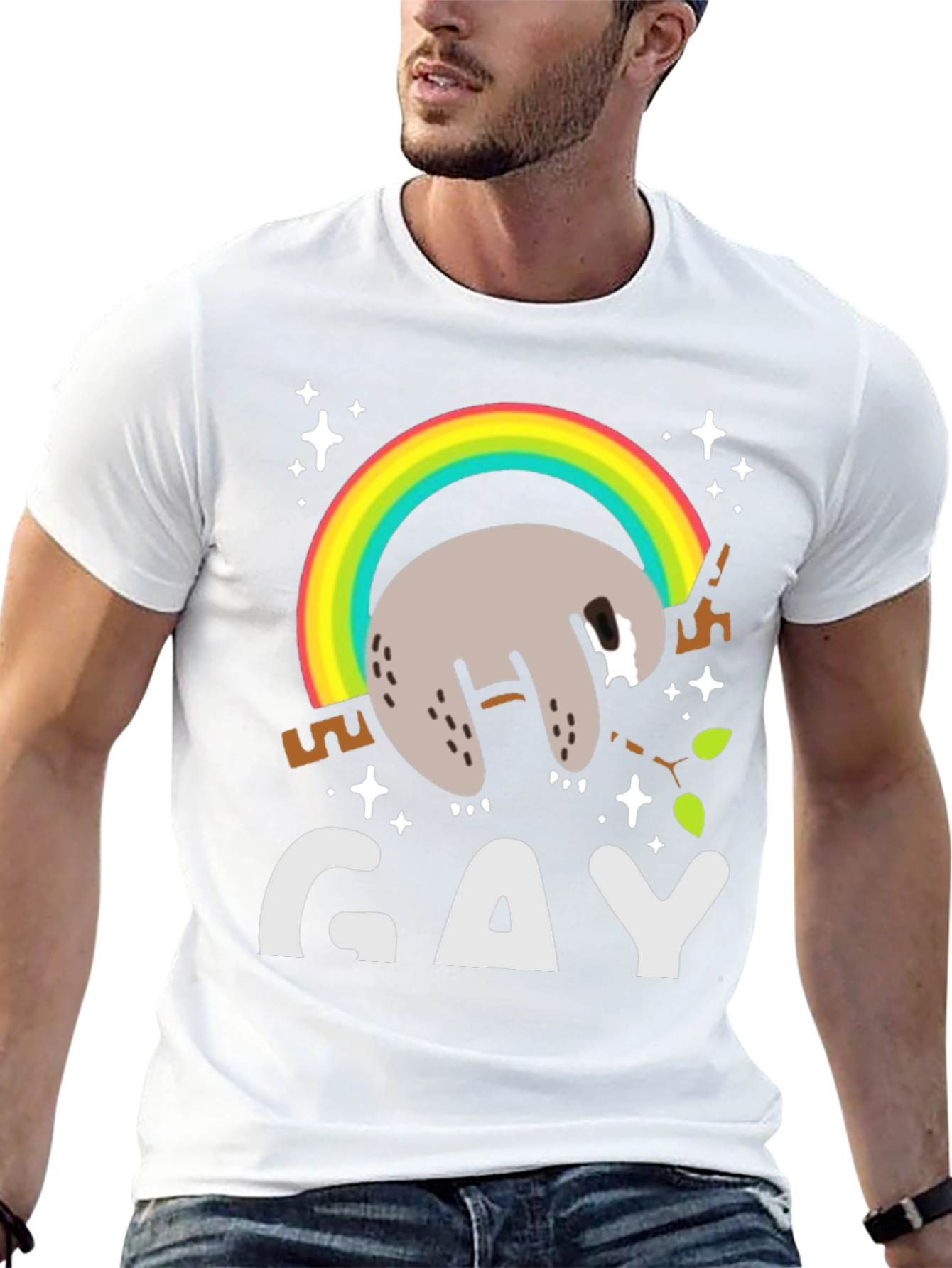 Sloth Rainbow Gay Pride T-Shirt