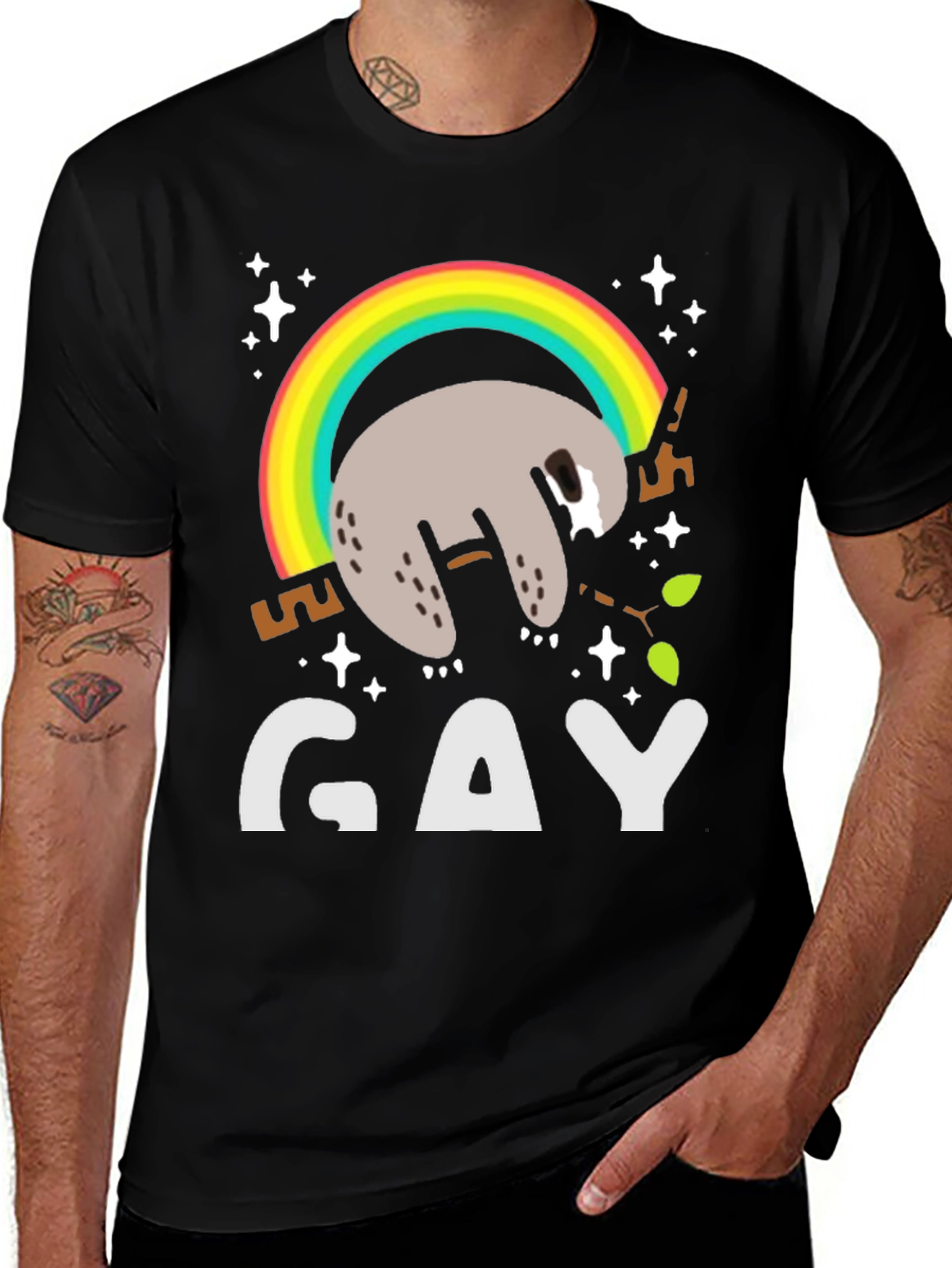 Sloth Rainbow Gay Pride T-Shirt