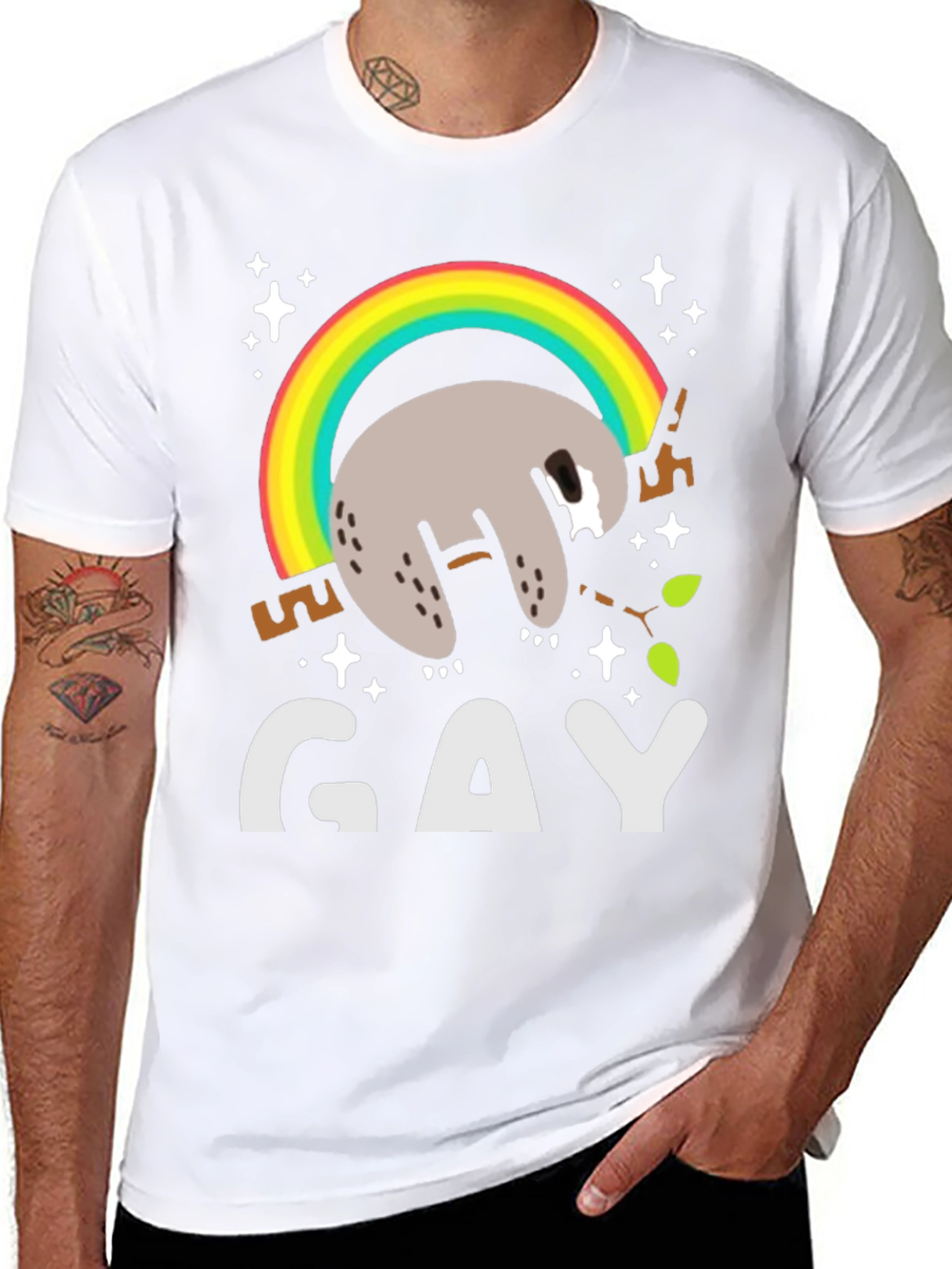 Sloth Rainbow Gay Pride T-Shirt