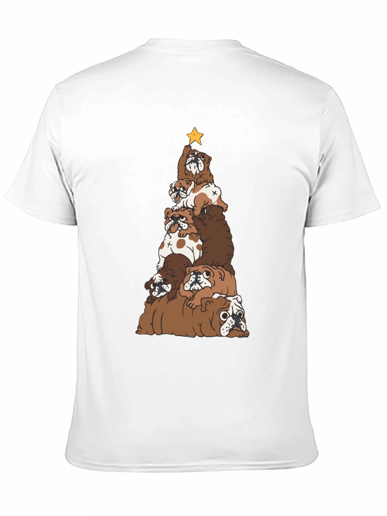 Bulldog Christmas Tree Graphic Tee