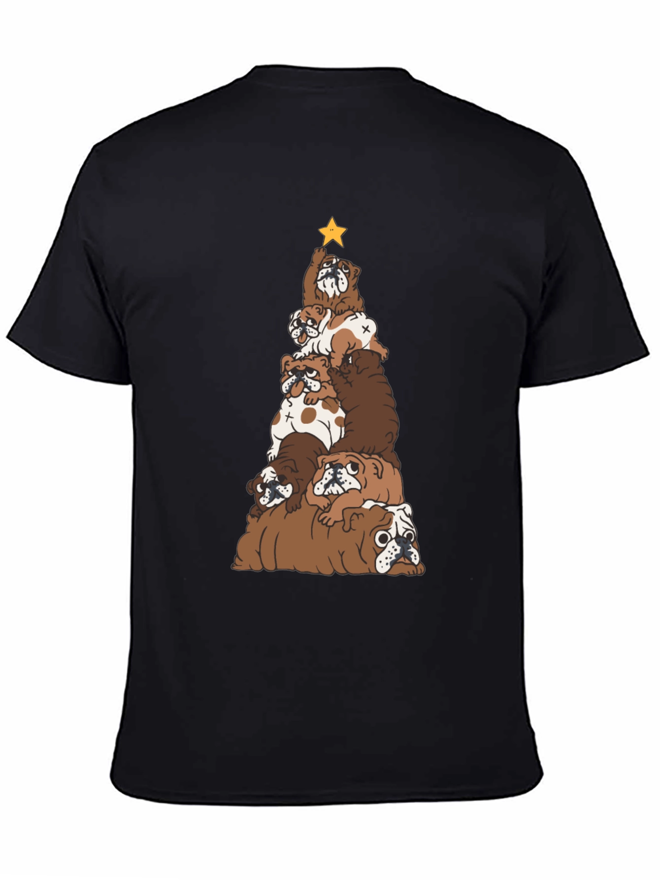 Bulldog Christmas Tree Graphic Tee
