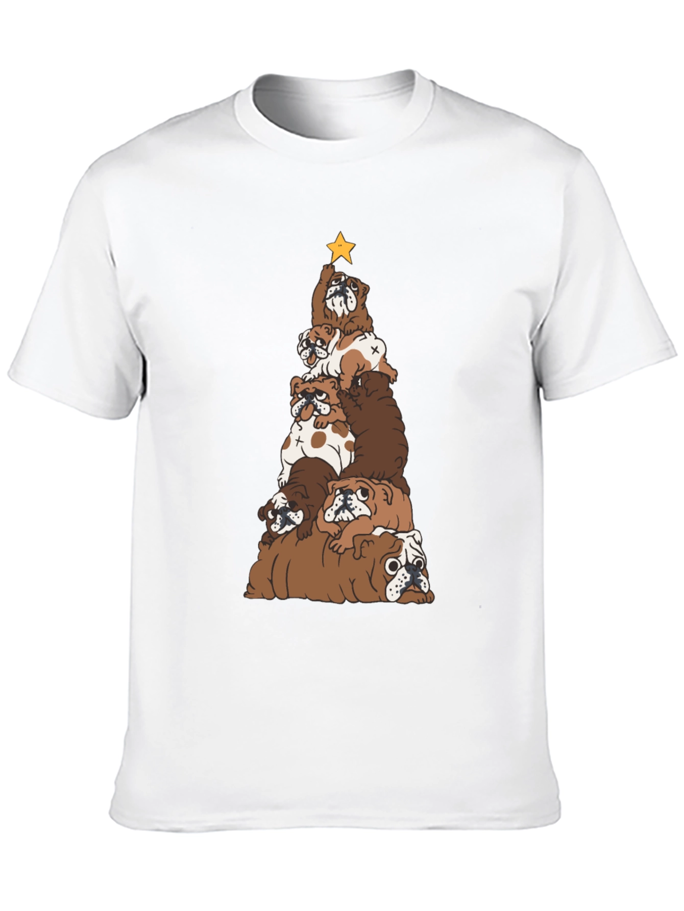 Bulldog Christmas Tree Graphic Tee