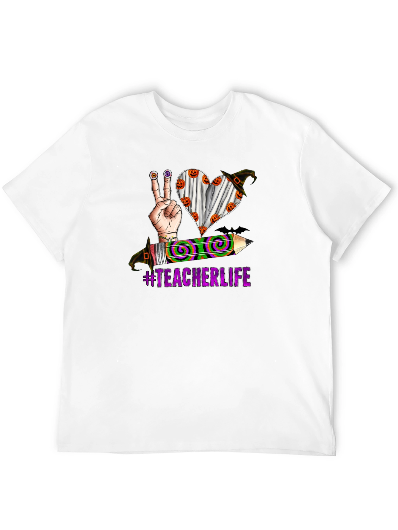 Teacher Life Halloween Graphic T-Shirt
