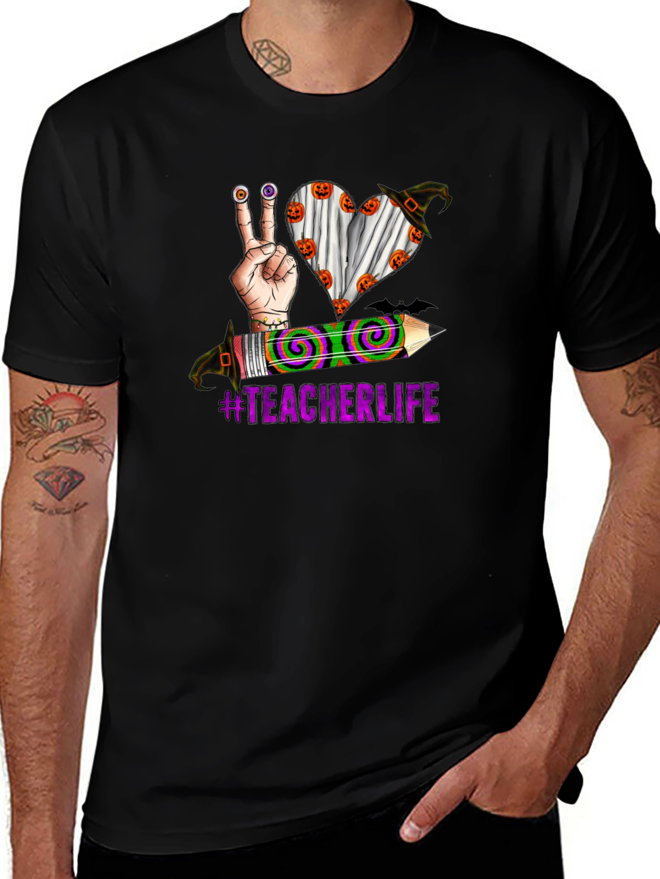 Teacher Life Halloween Graphic T-Shirt