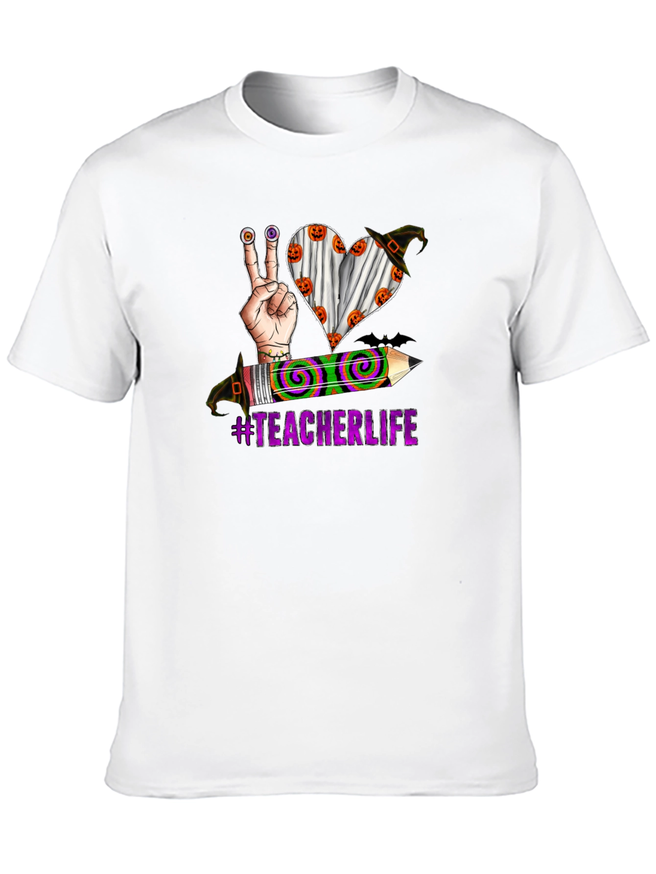 Teacher Life Halloween Graphic T-Shirt
