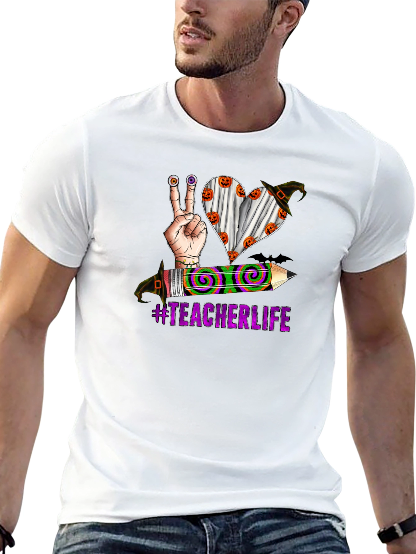Teacher Life Halloween Graphic T-Shirt
