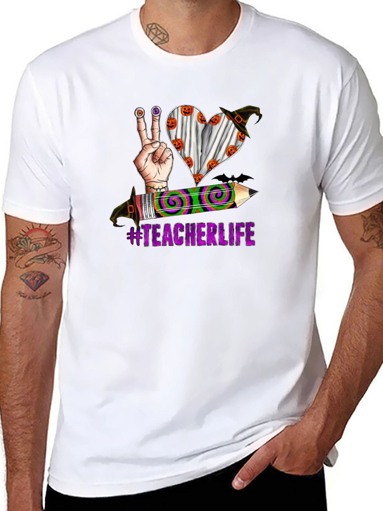 Teacher Life Halloween Graphic T-Shirt