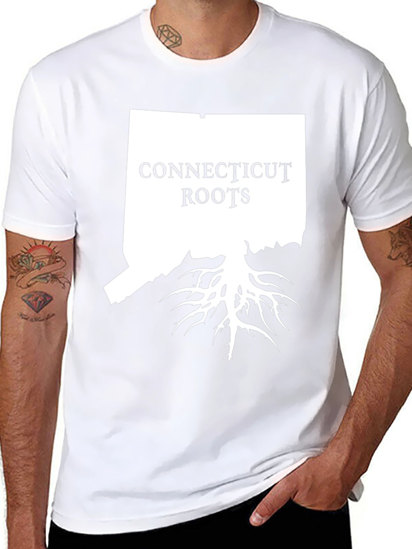 Connecticut Roots Black Graphic T-Shirt