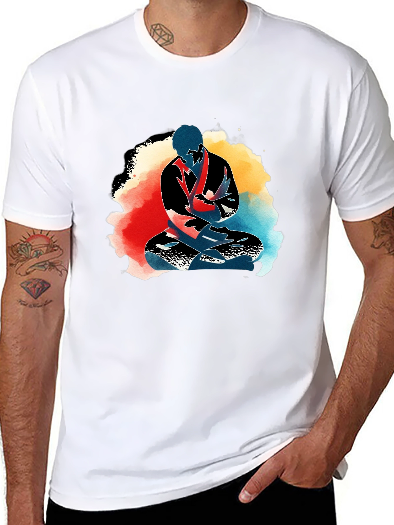 Zen Warrior Tee: Meditative Martial Arts Design