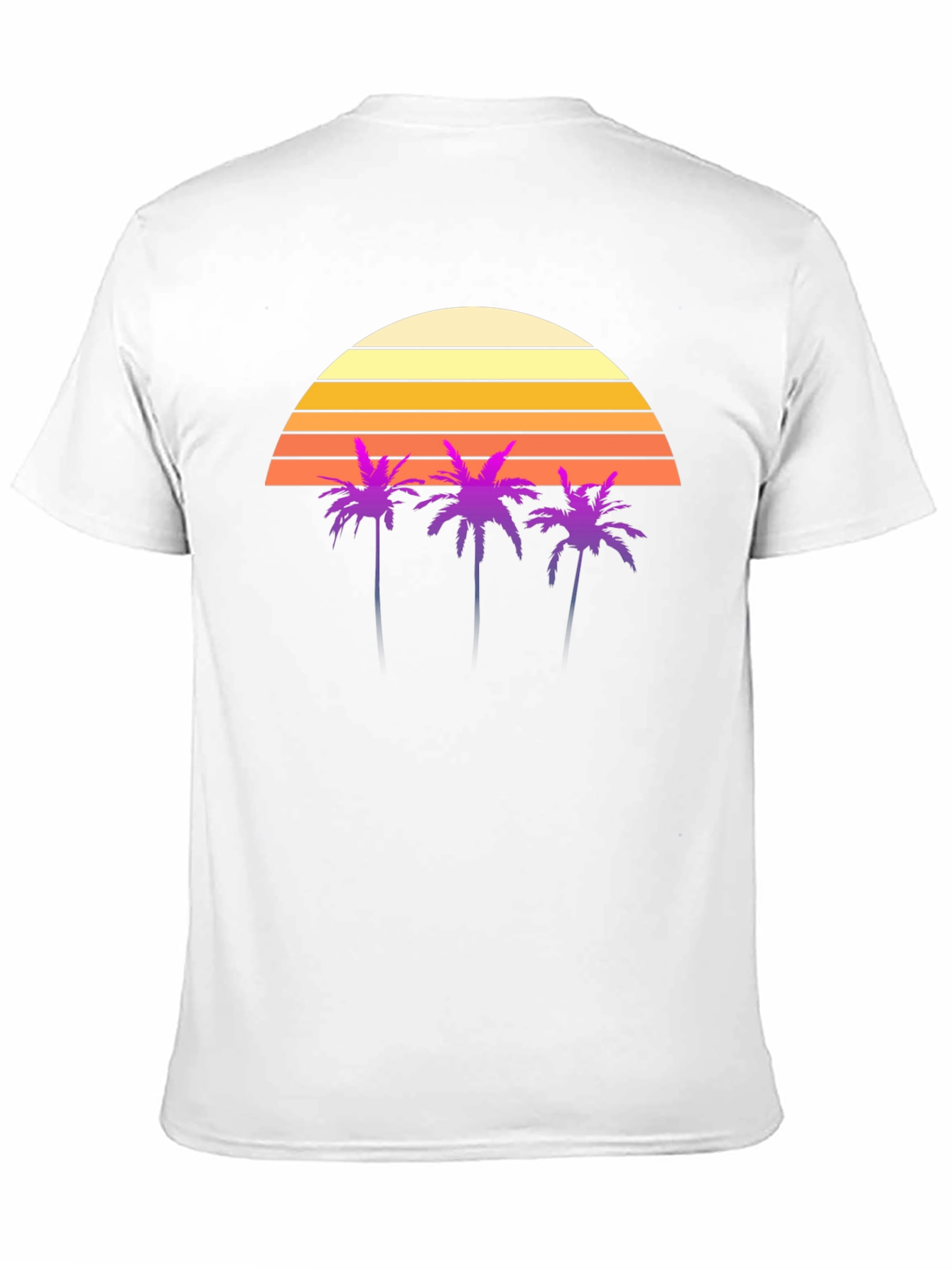 Retro Sunset Palm Tree Graphic T-Shirt