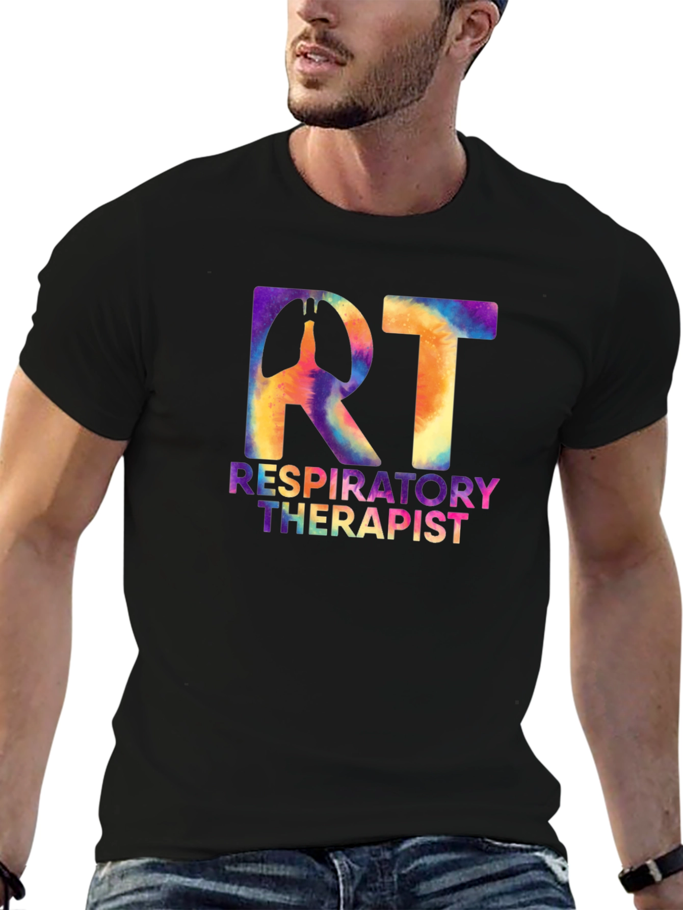 Respiratory Therapist Tie-Dye Graphic T-Shirt