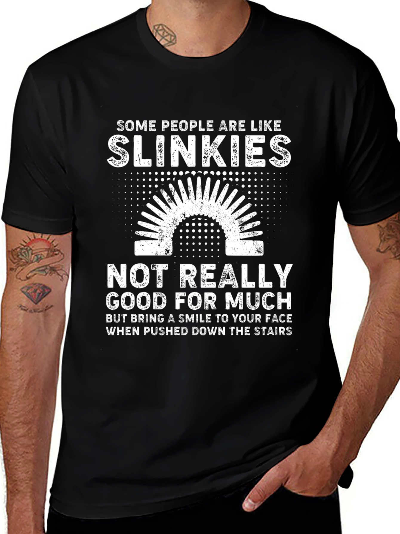 Slinkies Funny T-Shirt: Some People Are Like Slinkies