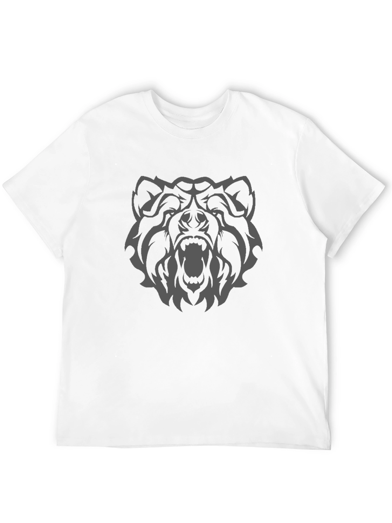 Black T-Shirt with Bear Graphic