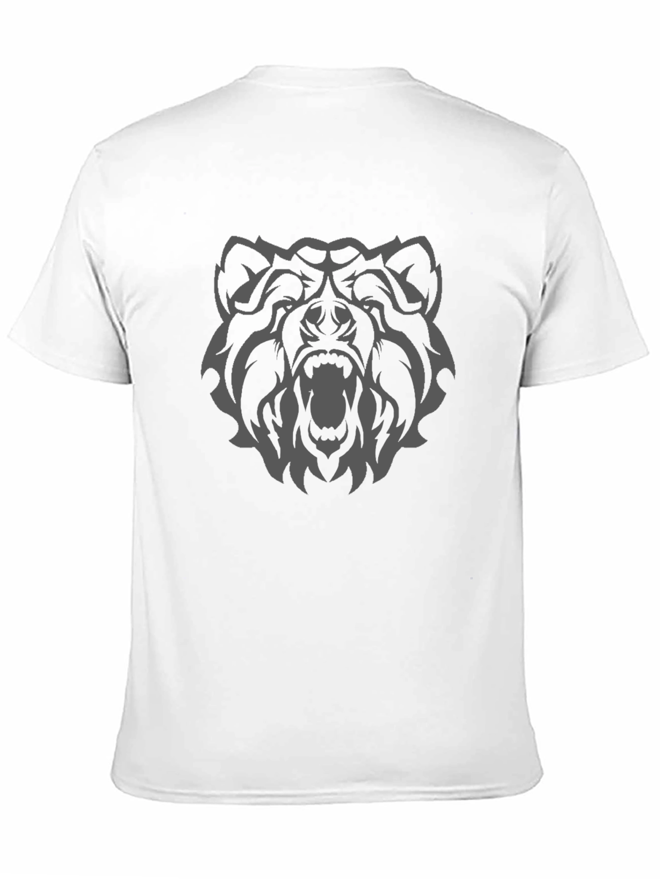 Black T-Shirt with Bear Graphic