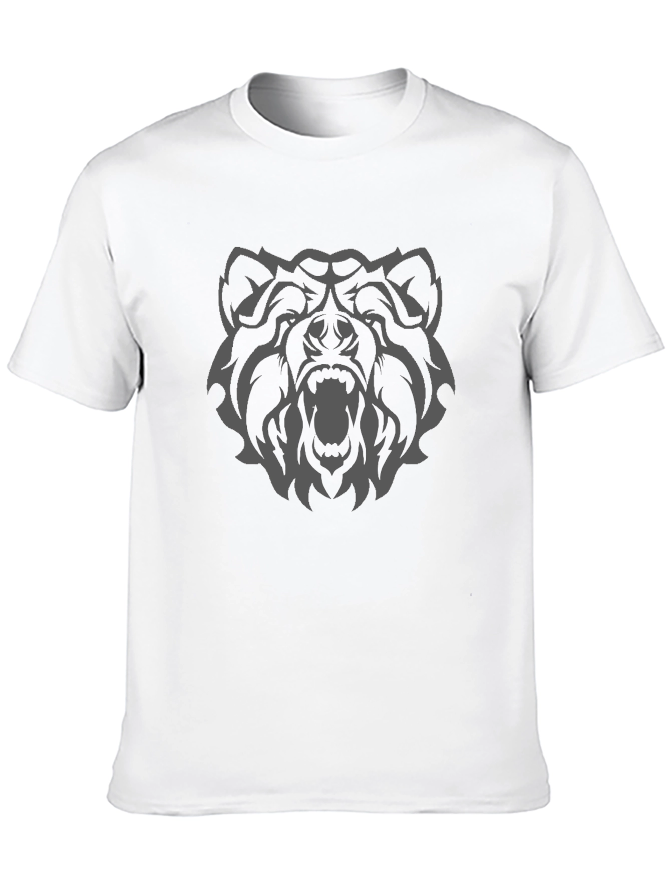 Black T-Shirt with Bear Graphic