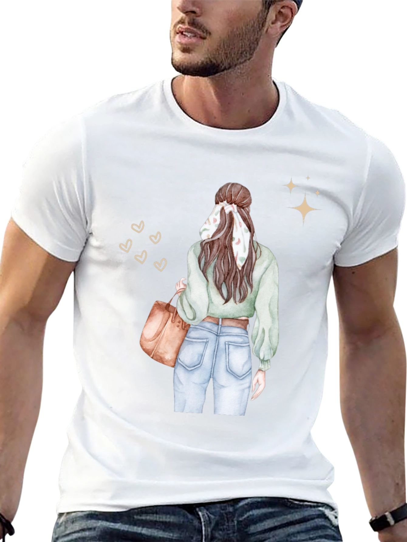 Stylish Woman Graphic Tee - Casual Chic