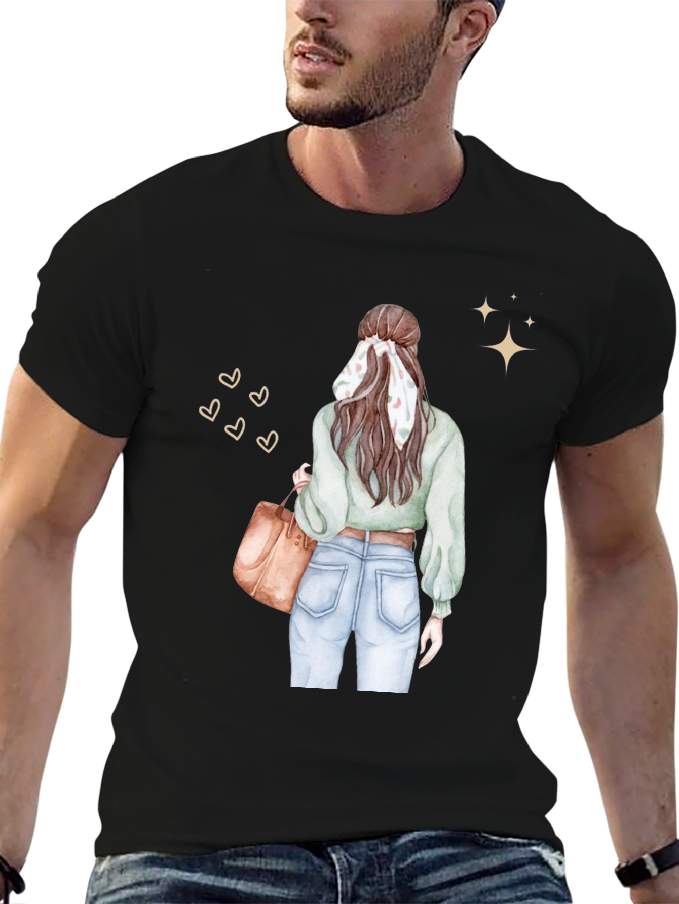 Stylish Woman Graphic Tee - Casual Chic