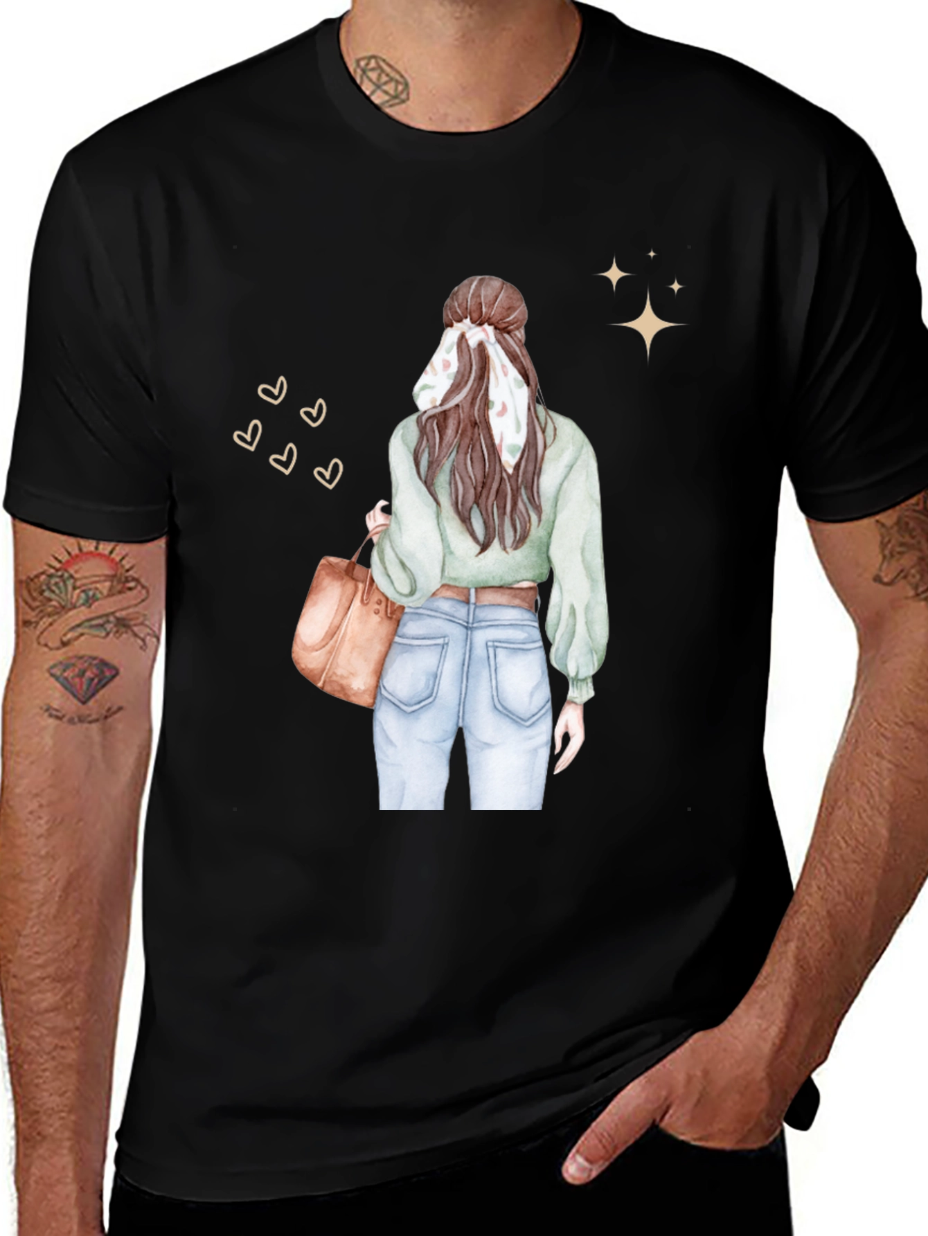 Stylish Woman Graphic Tee - Casual Chic