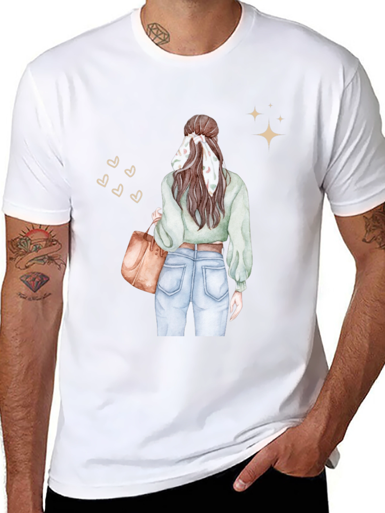Stylish Woman Graphic Tee - Casual Chic