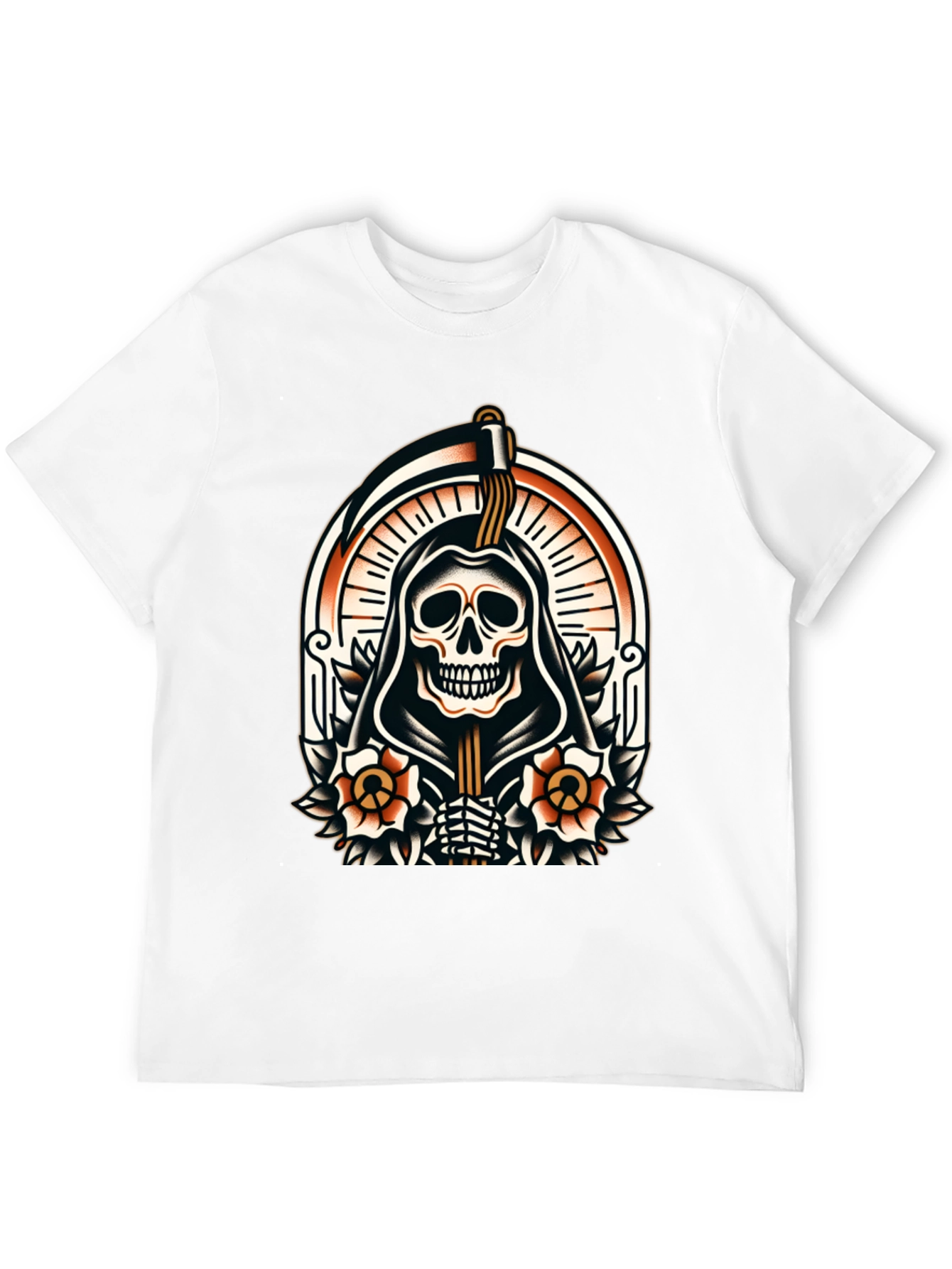 Grim Reaper Graphic Tee - Death Skull T-Shirt