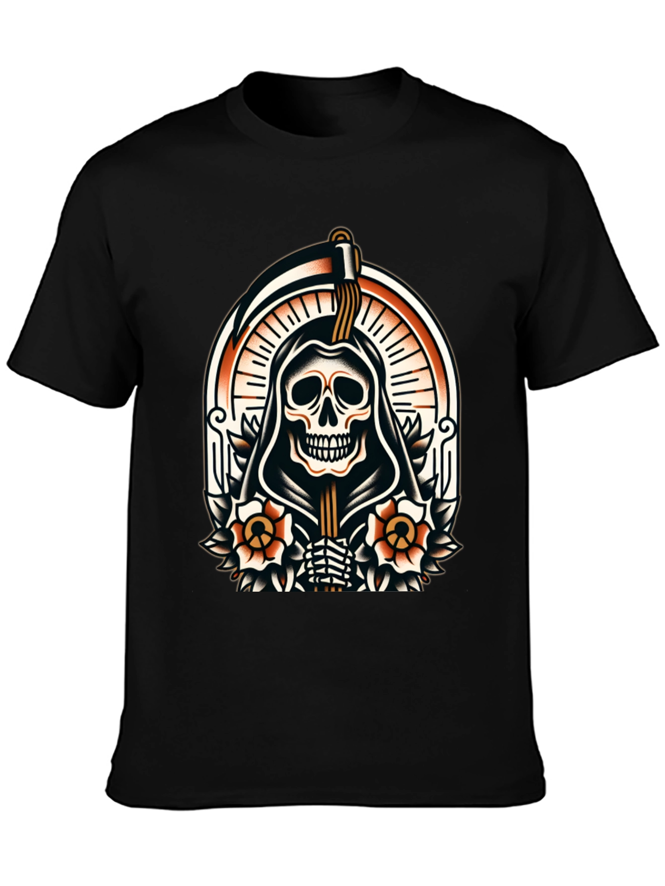 Grim Reaper Graphic Tee - Death Skull T-Shirt
