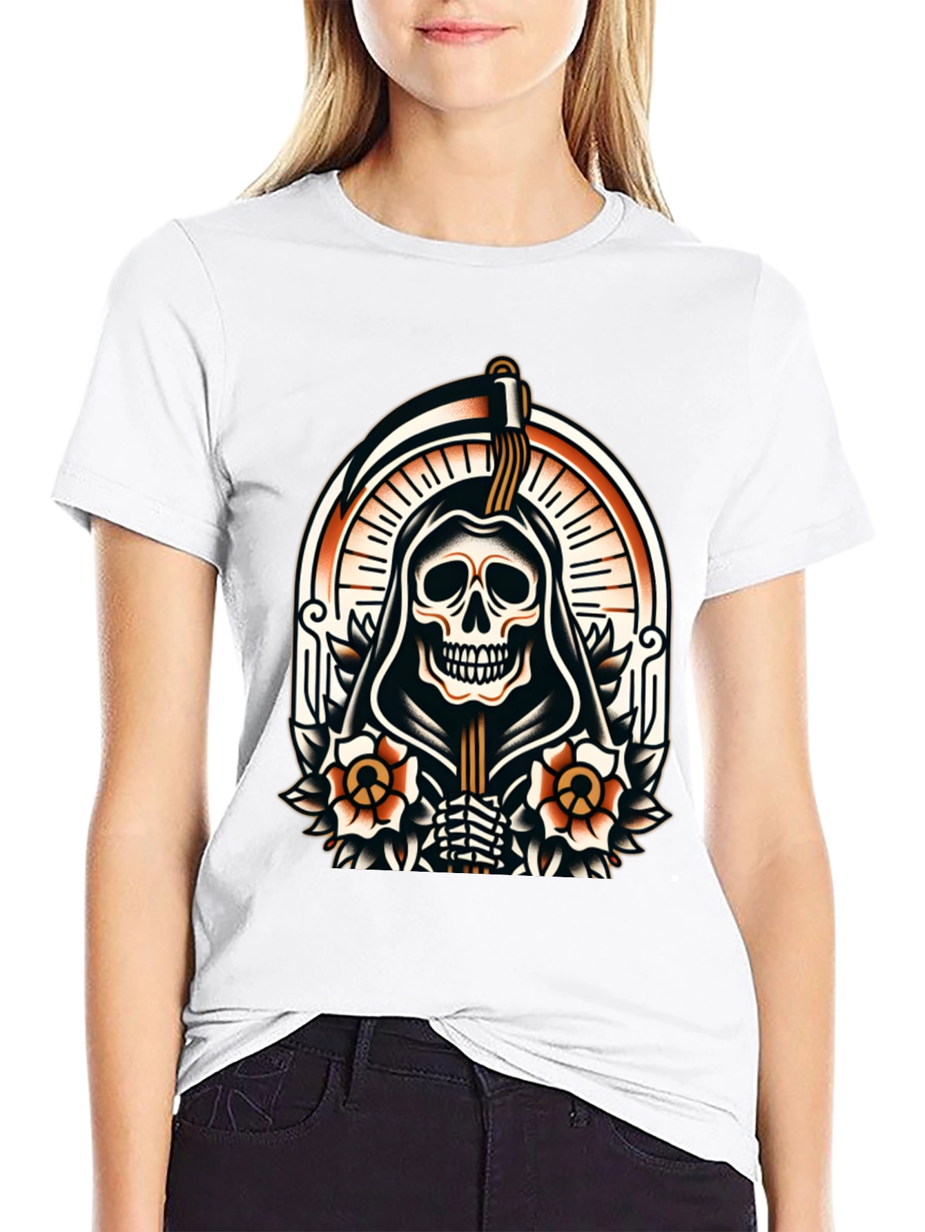 Grim Reaper Graphic Tee - Death Skull T-Shirt