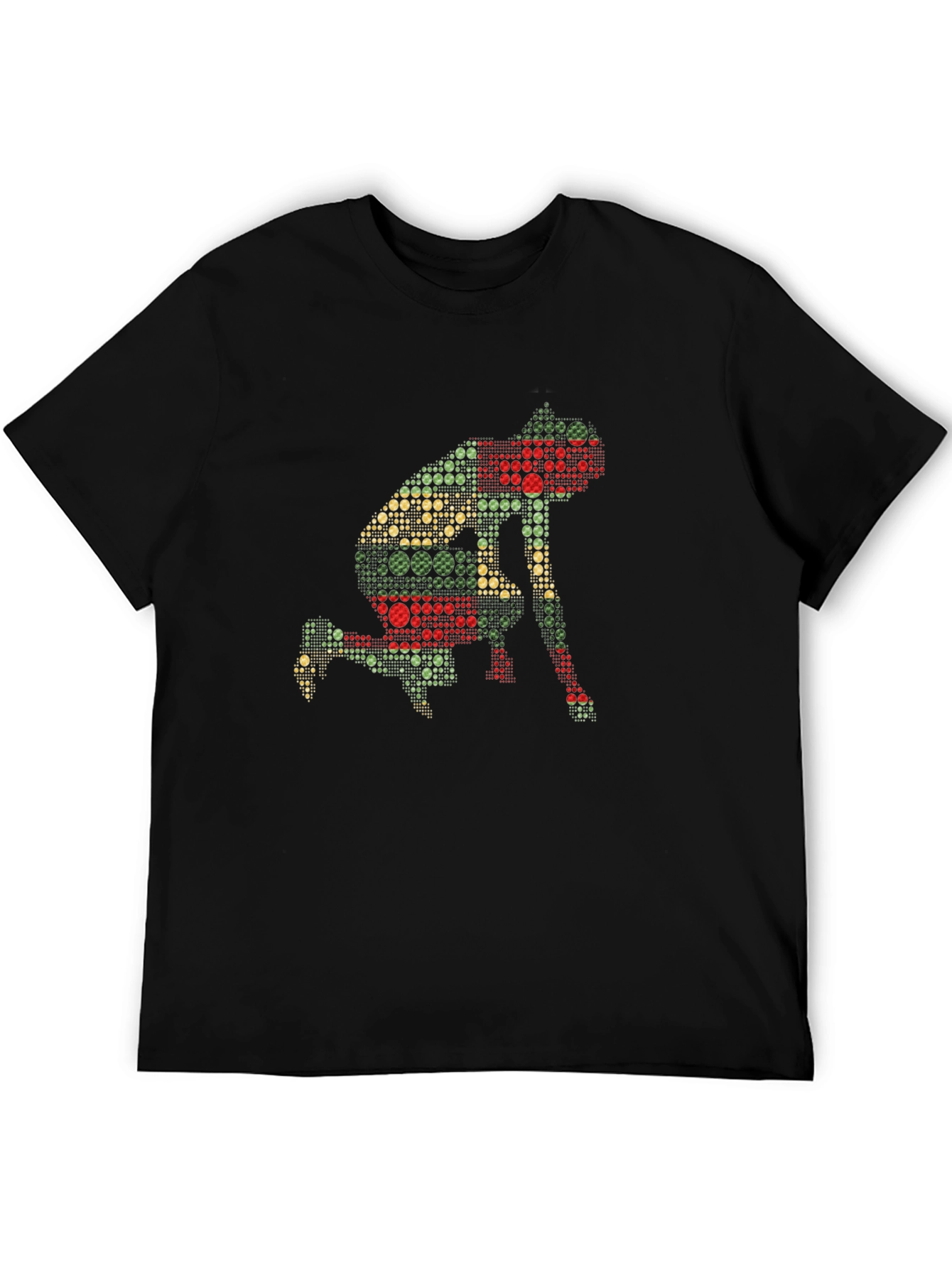 Geometric Runner Black T-Shirt