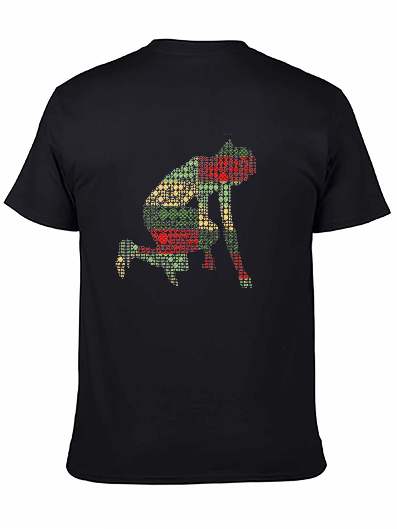 Geometric Runner Black T-Shirt
