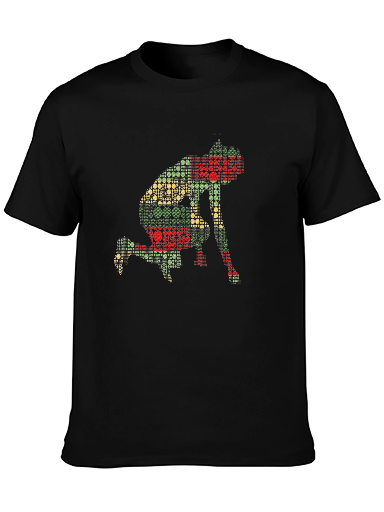 Geometric Runner Black T-Shirt