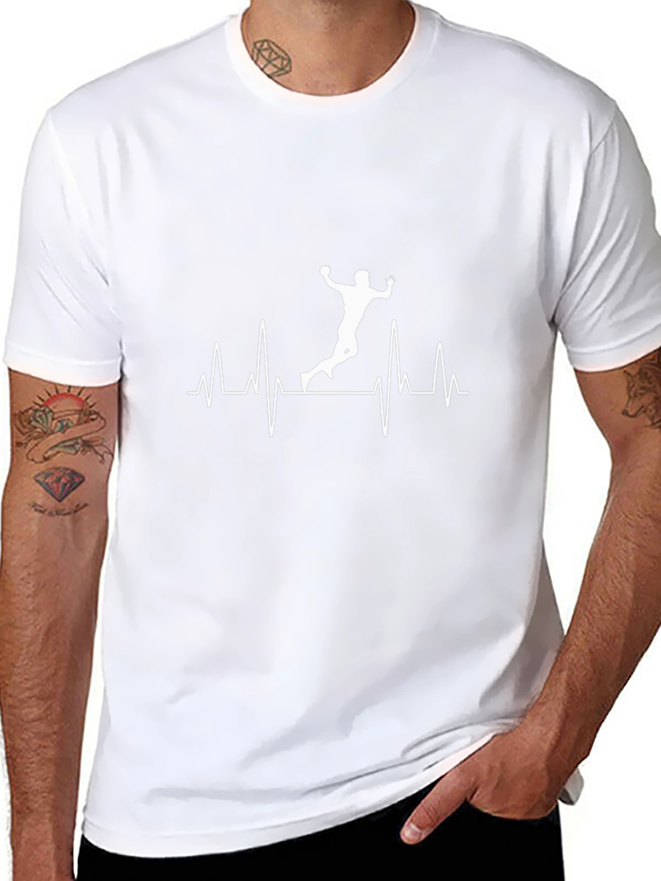 Handball Heartbeat T-Shirt - Sports Fan Apparel